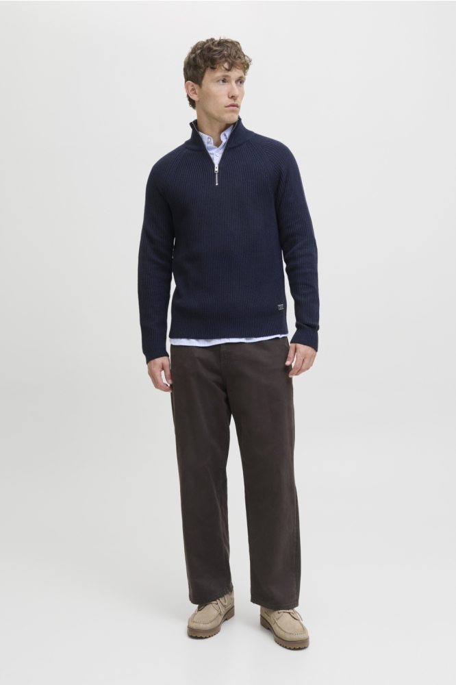 JJPANNEL KNIT HALF ZIP AW25 12278919 SKY CAPTAIN